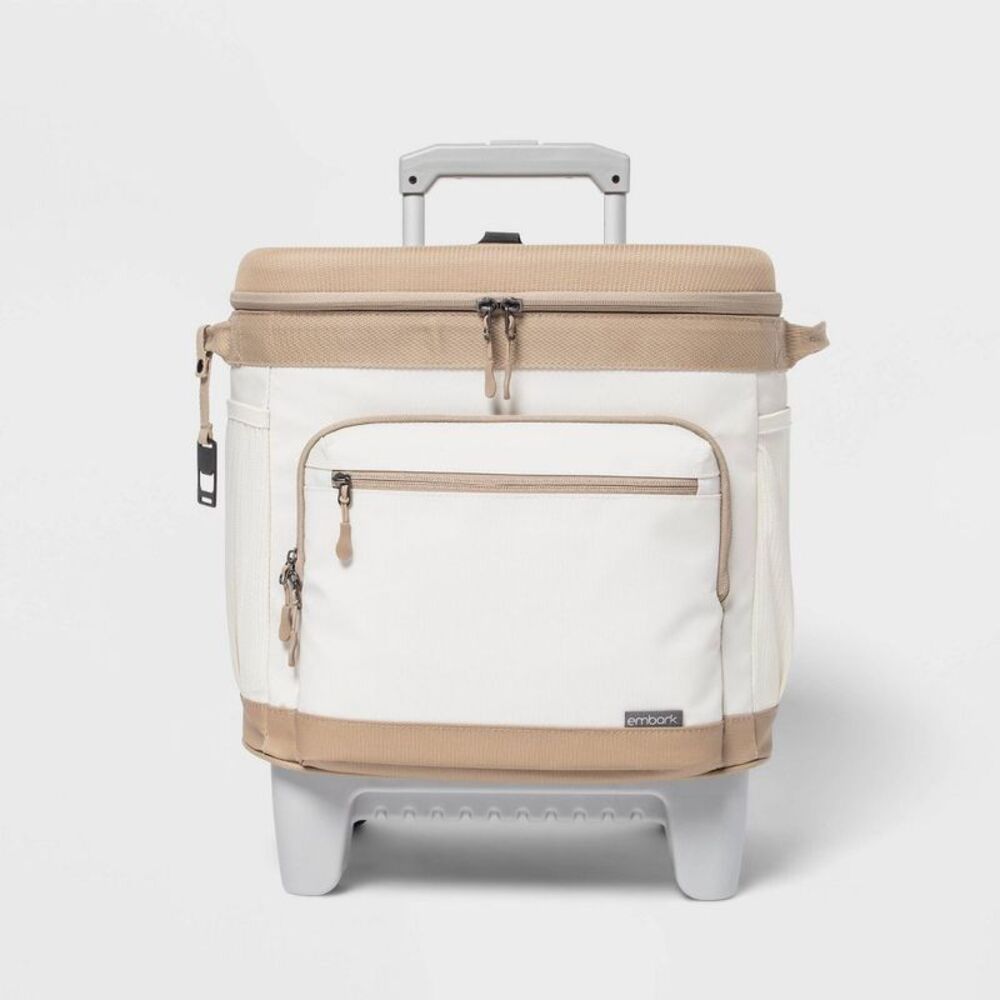 Embark -  Cooler 26QT Portable Soft Sided Roller Tan  Beige